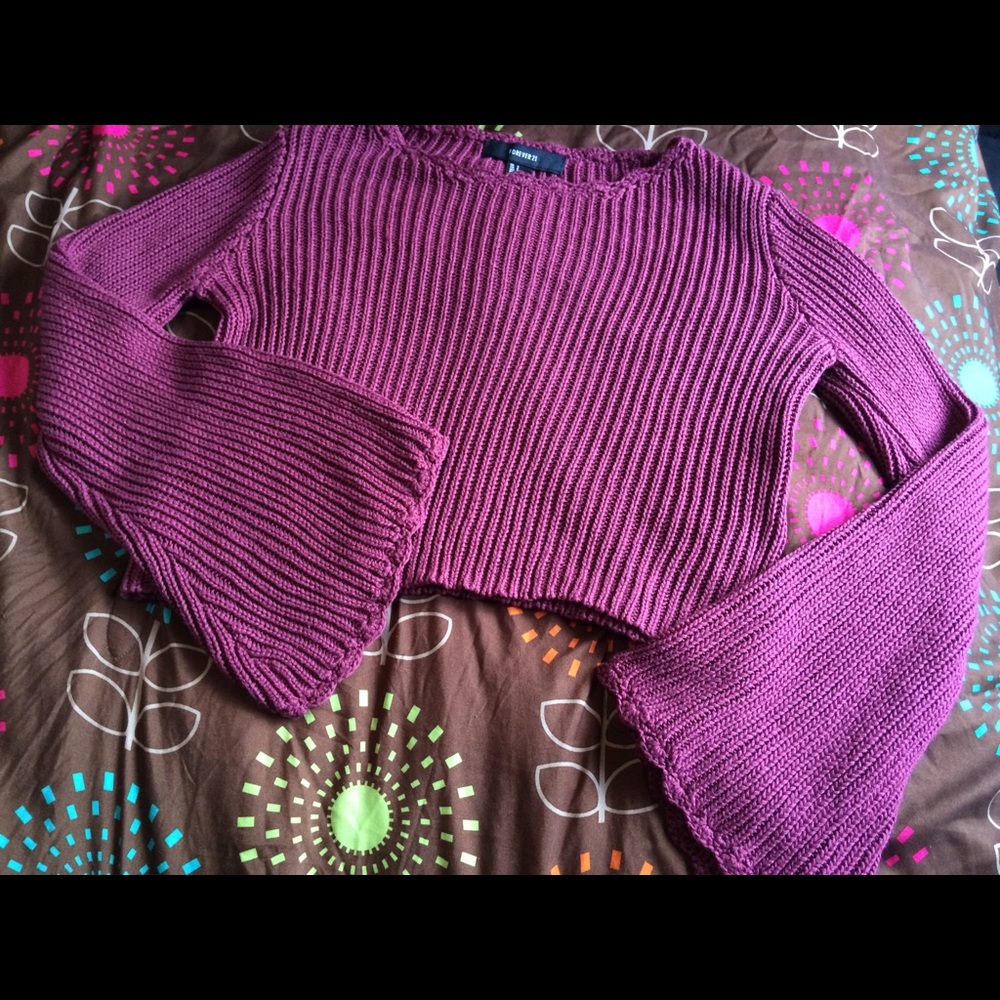 Forever 21 cropped knit sweater